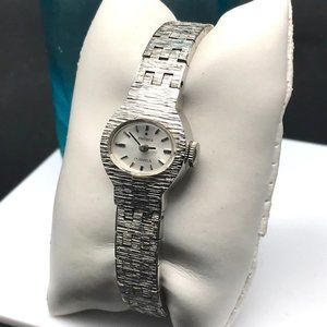 Vintage Stellaris 17 Jewels Ladies Mechanical Windup Wristwatch with Flat Link